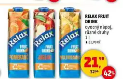 Penny Market RELAX FRUIT DRINK ovocný nápoj, různé druhy, 1 l nabídka