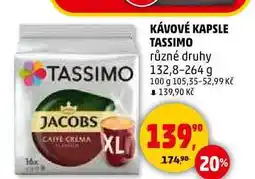 Penny Market KÁVOVÉ KAPSLE TASSIMO různé druhy, 132,8 - 264 g nabídka