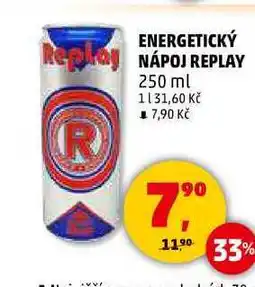 Penny Market ENERGETICKÝ NÁPOJ REPLAY, 250 ml nabídka