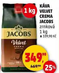 Penny Market VELVET CREMA JACOBS zrnková káva, 1 kg nabídka