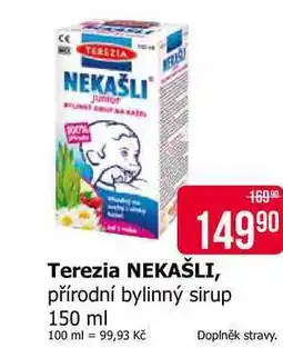 Teta Terezia NEKAŠLI, přírodní bylinný sirup 150 ml 100 ml nabídka