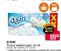 Teta Q-Soft 3vrstvý toaletní papír 16 rolí nabídka