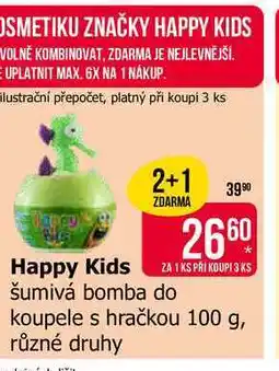 Teta Happy Kids šumivá bomba do koupele s hračkou 100 g, různé druhy nabídka