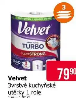Teta Velvet 3vrstvé kuchyňské utěrky 1 role nabídka