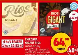 Penny Market ZMRZLINA GIGANT RIOS různé druhy, 6x 120 ml nabídka