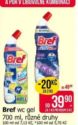 Teta Bref wc gel 700 ml, různé druhy nabídka