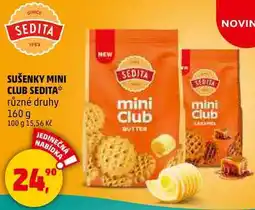 Penny Market SUŠENKY MINI CLUB SEDITA různé druhy, 160 g nabídka