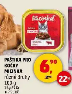Penny Market PAŠTIKA PRO KOČKY MICINKA různé druhy, 100 g nabídka