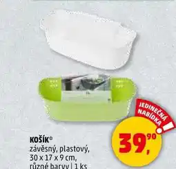 Penny Market KOŠÍK závěsný, plastový, 30 x 17 x 9 cm, různé barvy, 1 ks nabídka