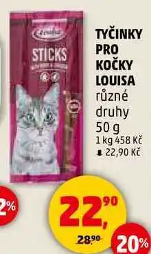 Penny Market TYČINKY PRO KOČKY LOUISA různé druhy, 50 g nabídka