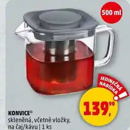 Penny Market KONVICE skleněná, včetně vložky, na čaj/kávu, 1 ks nabídka
