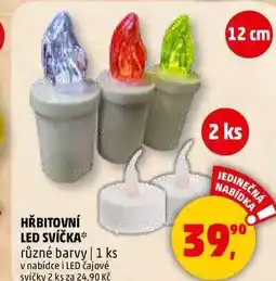 Penny Market HŘBITOVNÍ LED SVÍČKA různé barvy, 1 ks nabídka