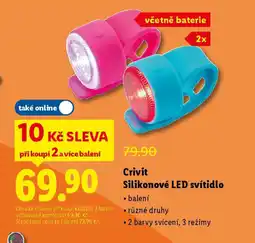 Lidl Crivit Silikonové LED svítidlo nabídka