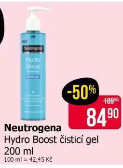 Teta Neutrogena Hydro Boost čistící gel 200 ml nabídka