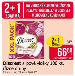 Teta Discreet slipové vložky 100 ks, různé druhy nabídka