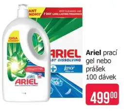 Teta Ariel prací gel nebo prášek 100 dávek nabídka