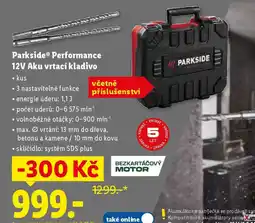 Lidl Parkside® Performance 12V Aku vrtací kladivo nabídka