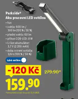 Lidl ParksideⓇ Aku pracovní LED svítilna nabídka