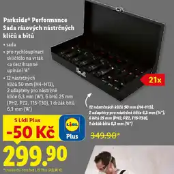 Lidl Parkside® Performance Sada rázových nástrčných klíčů a bitů nabídka