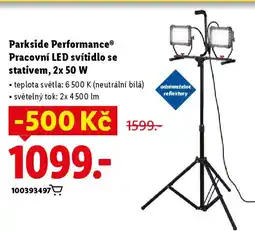 Lidl Parkside Performance® Pracovní LED svítidlo se stativem, 2x 50 W nabídka