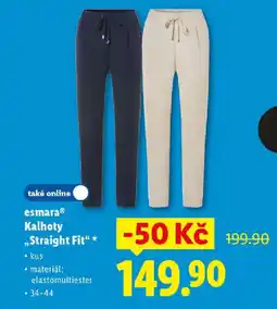 Lidl Esmara® Kalhoty " Straight Fit " nabídka