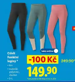 Lidl Crivit Funkční legíny nabídka