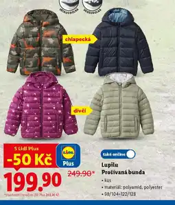 Lidl Lupilu Prošívaná bunda nabídka