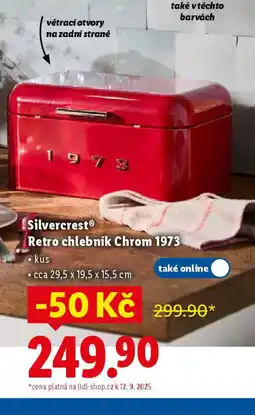 Lidl SilvercrestⓇ Retro chlebník Chrom 1973 nabídka