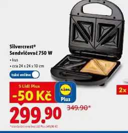 Lidl SilvercrestⓇ Sendvičovač 750 W nabídka