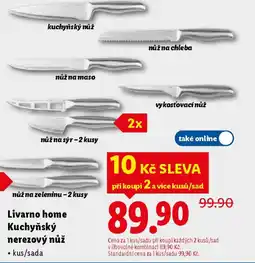 Lidl Livarno home Kuchyňský nerezový nůž nabídka