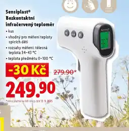 Lidl Sensiplast® Bezkontaktní infračervený teploměr nabídka