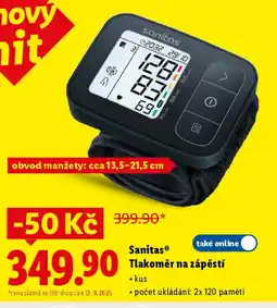 Lidl Sanitas® Tlakoměr na zápěstí nabídka
