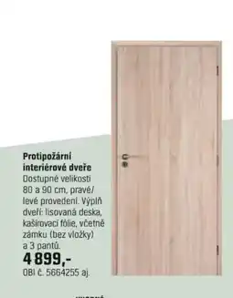 OBI Protipožární interiérové dveře nabídka