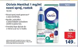 Benu Otrivin Menthol 1 mg/ml nosní sprej, roztok nabídka