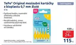 Benu TePeⓇ Original mezizubní kartáčky z bioplastu 0,7 mm žluté nabídka