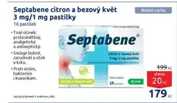 Benu Septabene citron a bezový květ pastilky nabídka
