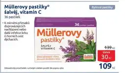 Benu Müllerovy pastilkyⓇ šalvěj, vitamin C nabídka