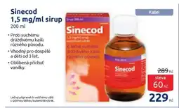 Benu Sinecod 1,5 mg/ml sirup Sinup nabídka