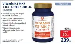 Benu Vitamin K2 MK7 + D3 Forte 1000 I.U. 125 tablet nabídka