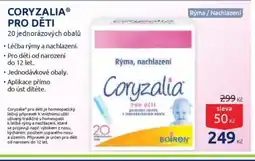 Benu Coryzalia® Pro děti nabídka