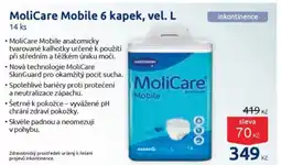 Benu MoliCare Mobile 6 kapek, vel. L nabídka
