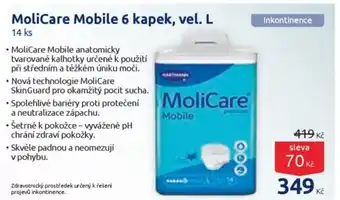 Benu MoliCare Mobile 6 kapek, vel. L nabídka