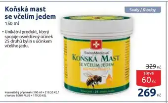 Benu Koňská mast se včelím jedem nabídka