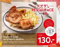 XXXLutz Vepřový steak na houbové omáčce nabídka