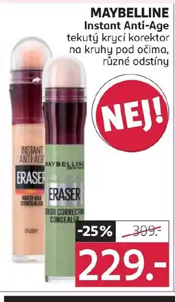 Rossmann MAYBELLINE Instant Anti-Age tekutý krycí korektor nabídka
