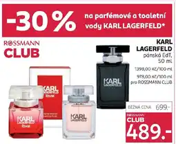 Rossmann KARL LAGERFELD pánská EdT nabídka