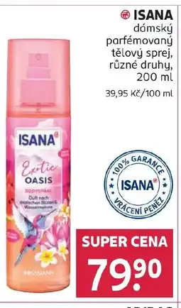 Rossmann ISANA dámský parfémovaný tělový sprej nabídka