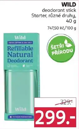 Rossmann WILD deodorant stick Starter nabídka