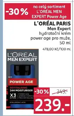 Rossmann L'ORÉAL PARIS Men Expert hydratační krém power age pro muže nabídka