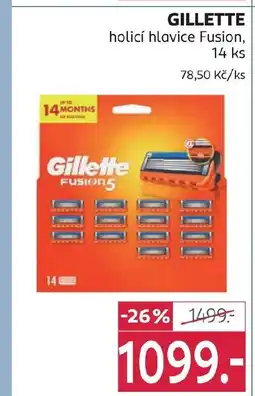 Rossmann GILLETTE holicí hlavice Fusion nabídka